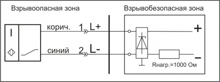 Датчик индуктивный бесконтактный взрывобезопасный "NAMUR" SNI 25-10-L-10